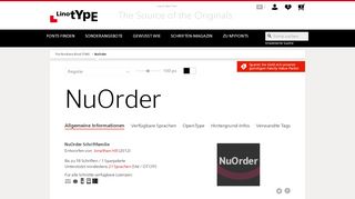 
                            9. NuOrder Schriftfamilie | Linotype.com