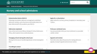 
                            1. Nursery and school admissions - Stockport Council