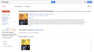 
                            4. Nursing and Informatics for the 21st Century: An International ... - Google Books Result