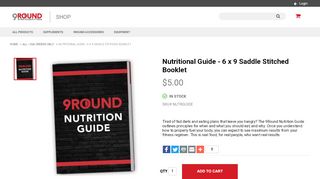 
                            3. Nutritional Guide - 6 x 9 Saddle Stitched Booklet - Shop9round