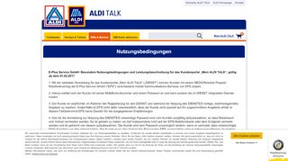 
                            2. Nutzungsbedingungen | ALDI TALK