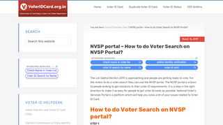 
                            9. NVSP portal - How to do Voter Search on NVSP …