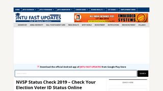 
                            7. NVSP Status Check 2019 – Check Your Election …