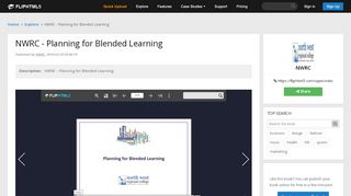 
                            8. NWRC - Planning for Blended Learning Pages 1 - 7 - Text Version ...