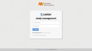
                            3. nwz.castorsms.com - Castor Study Management System