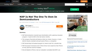 
                            8. NXP Is Not The One To Own In Semiconductors - Seeking Alpha