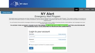 
                            4. NY Alert - Login to your account - CAHAN/Everbridge Login