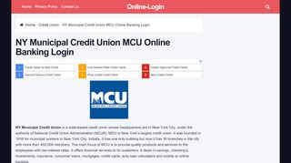 
                            6. NY Municipal Credit Union MCU Online Banking …