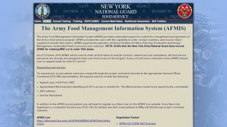 
                            4. NY National Guard Food Service - AFMIS - NYS DMNA - NY.gov