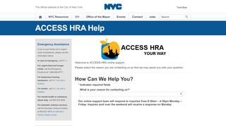 
                            4. NYC - Contact ACCESS HRA