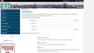 
                            3. NYC DOT - Sign Up for DOT Email - Welcome to …