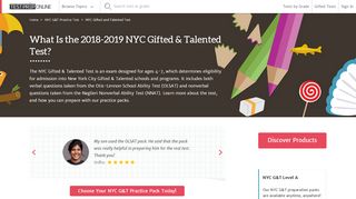 
                            9. NYC Gifted & Talented 2019: About the Test - TestPrep-Online