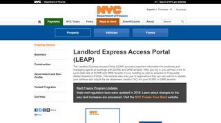 
                            3. NYC Landlord Express Access Portal - NYC.gov