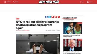 
                            5. NYC to roll out glitchy electronic death registration program again