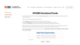 
                            5. NYCERS - Search Unclaimed Funds - online.nycers.org