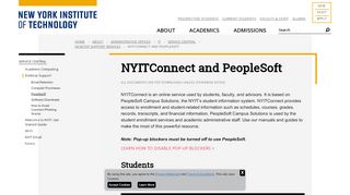
                            7. NYITConnect and PeopleSoft | Service Central | NYIT