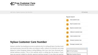 
                            7. Nykaa Customer Care Number: Toll Free Helpline …