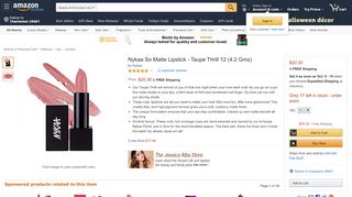 
                            2. Nykaa So Matte Lipstick - Taupe Thrill 12 (4.2 ... - Amazon.com