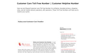 
                            6. Nykaa.com Customer Care Number