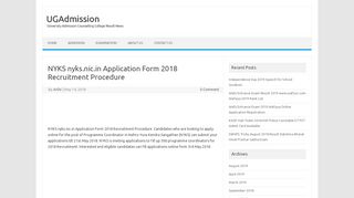 
                            9. NYKS nyks.nic.in Application Form 2018 Recruitment ...
