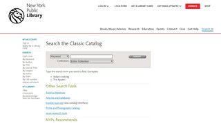 
                            4. NYPL catalog - New York Public Library