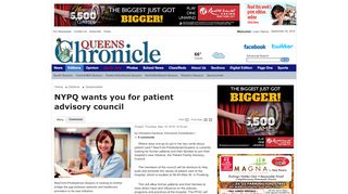 
                            8. NYPQ wants you for patient advisory council - Queens Chronicle ...