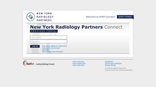 
                            5. NYRP Connect - Login - My Radiology Patients