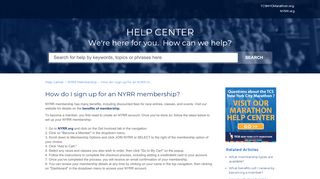
                            7. NYRR | How do I sign up for an NYRR membership?