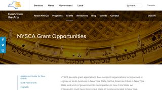 
                            1. NYSCA Grant Opportunities | NYSCA
