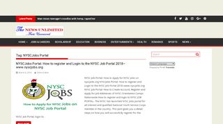 
                            7. NYSCJobs Portal Archives - The News Unlimited