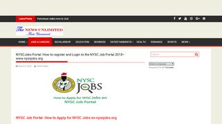 
                            8. NYSCJobs Portal: How to register and Login to the NYSC Job ...