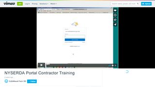 
                            9. NYSERDA Portal Contractor Training on Vimeo