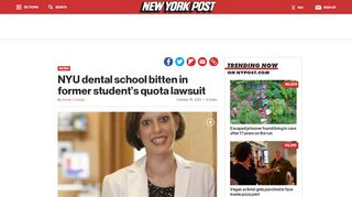 
                            4. NYU dental school bitten in former student's quota lawsuit