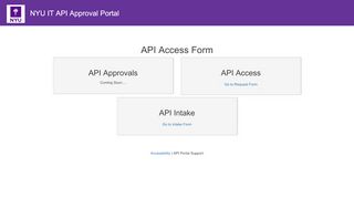 
                            1. NYU IT API Approval Portal