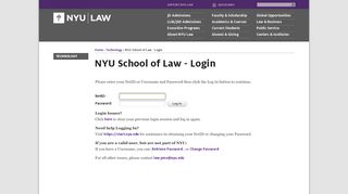 
                            2. NYU School of Law - Login - NYU Law