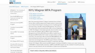 
                            9. NYU Wagner MPA Program- Online MPA Degree