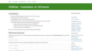 
                            3. NZBGet : Installation on Windows