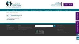 
                            1. NZTC student sign in | New Zealand Tertiary College