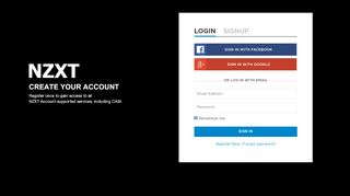 
                            9. NZXT Account Services: Login