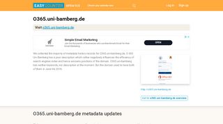 
                            1. O 365 Uni Bamberg (O365.uni-bamberg.de) - Easy Counter