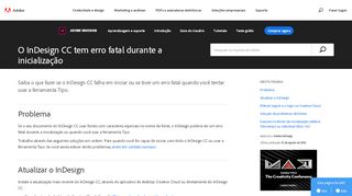 
                            3. O InDesign CC tem erro fatal durante a ... - Adobe Help Center