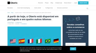 
                            8. O Oberlo está disponível em português e em quatro outros ...