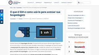 
                            9. O que é SSH e como usá-lo para acessar sua hospedagem