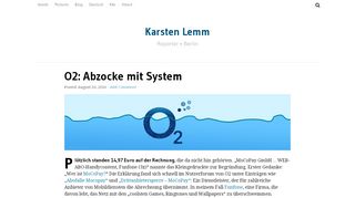 
                            3. O2: Abzocke mit System – Karsten Lemm