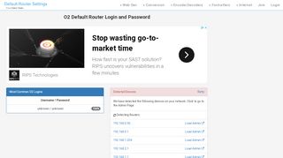 
                            2. O2 Default Router Login and Password - Clean CSS