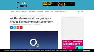 
                            6. o2 Kundenkennzahl vergessen - Neues Kundenkennwort anfordern