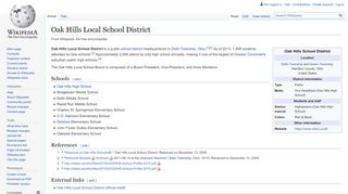 
                            10. Oak Hills Local School District - Wikipedia