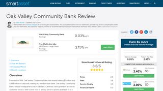 
                            4. Oak Valley Community Bank (CA) Review | Review, Fees ...