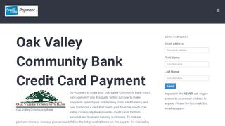
                            9. Oak Valley Community Bank Credit Card Payment