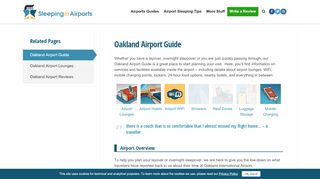 
                            2. Oakland Airport Guide - Sleeping in Airports